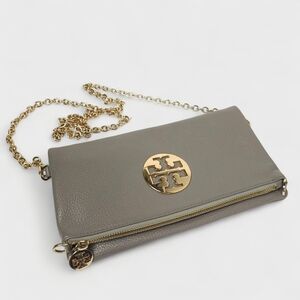 Tory Burch Gray Leather Crossbody Bag